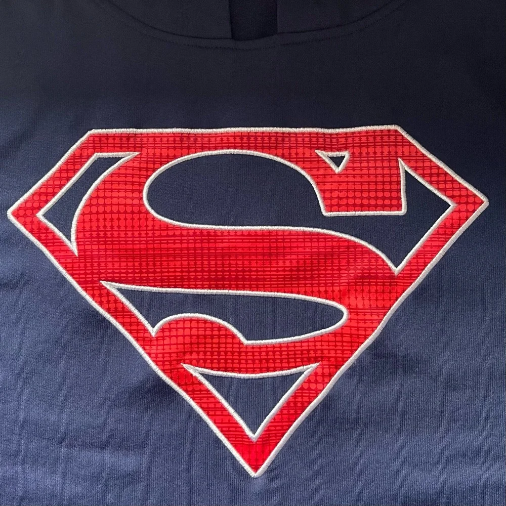 Superman Hoodie - Navy & Red - Size Large - Picture 3 of 14